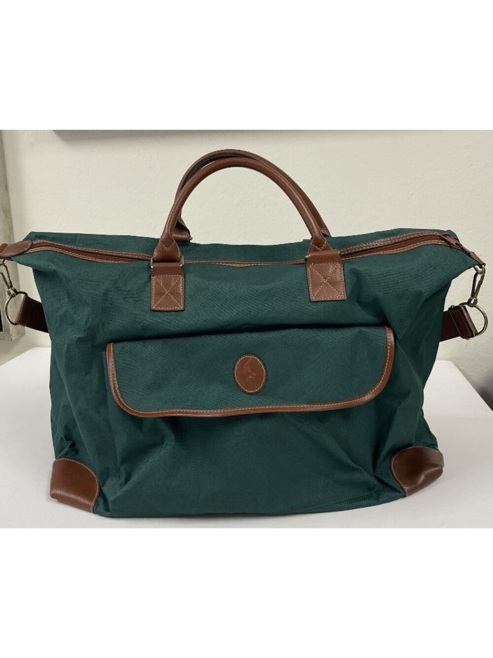 Ralph Lauren Fragrances Green Canvas Large Weekender Overnight Travel Duffel Bag